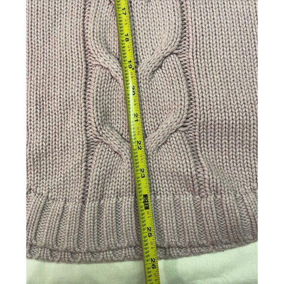 Nanette Lepore Cable Knit Sweater Womens Medium Wool Cashmere Mock Neck Pullover - Picture 8 of 9